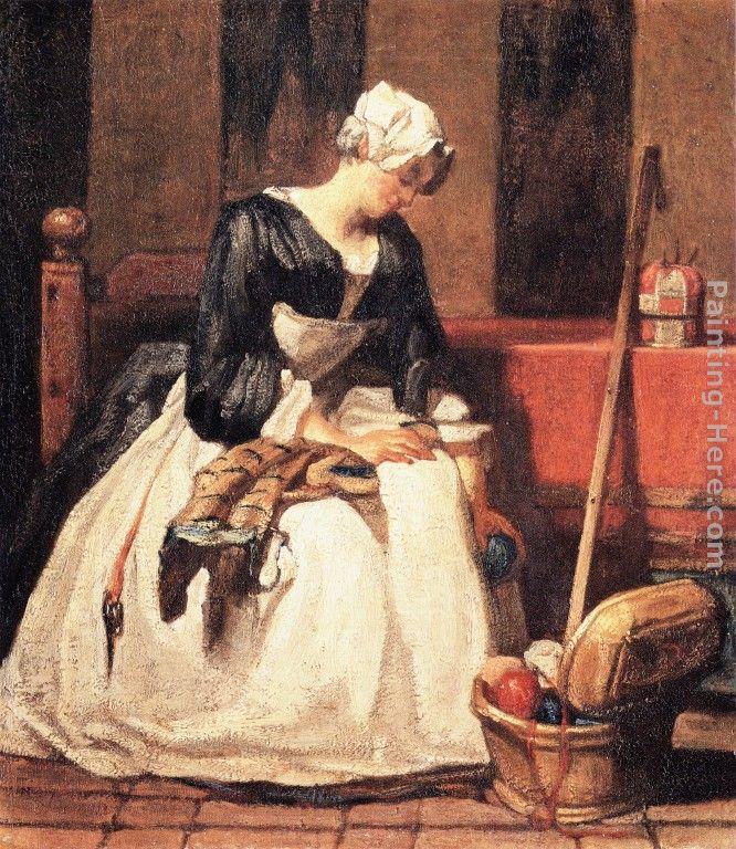 Jean Baptiste Simeon Chardin The Embroiderer